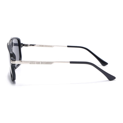 Wayfarer Polarized Sunglasses for Men & Women (Black Lens | Matt Black Frame - PMG5544)