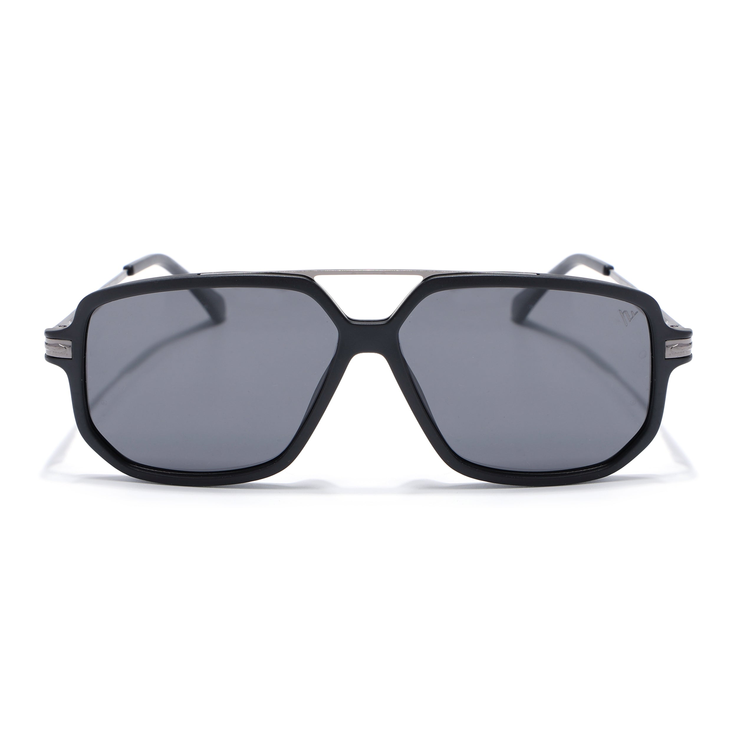 Wayfarer Polarized Sunglasses for Men & Women (Black Lens | Matt Black Frame - PMG5545)