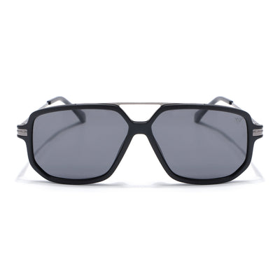 Wayfarer Polarized Sunglasses for Men & Women (Black Lens | Matt Black Frame - PMG5545)