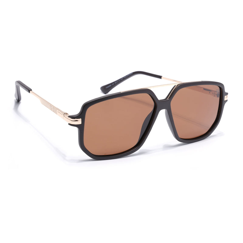 Wayfarer Polarized Sunglasses for Men & Women (Brown Lens | Brown Frame - PMG5546)