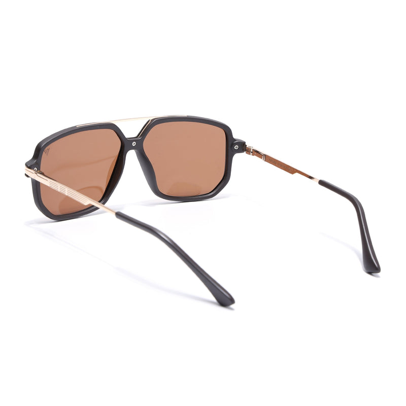 Wayfarer Polarized Sunglasses for Men & Women (Brown Lens | Brown Frame - PMG5546)