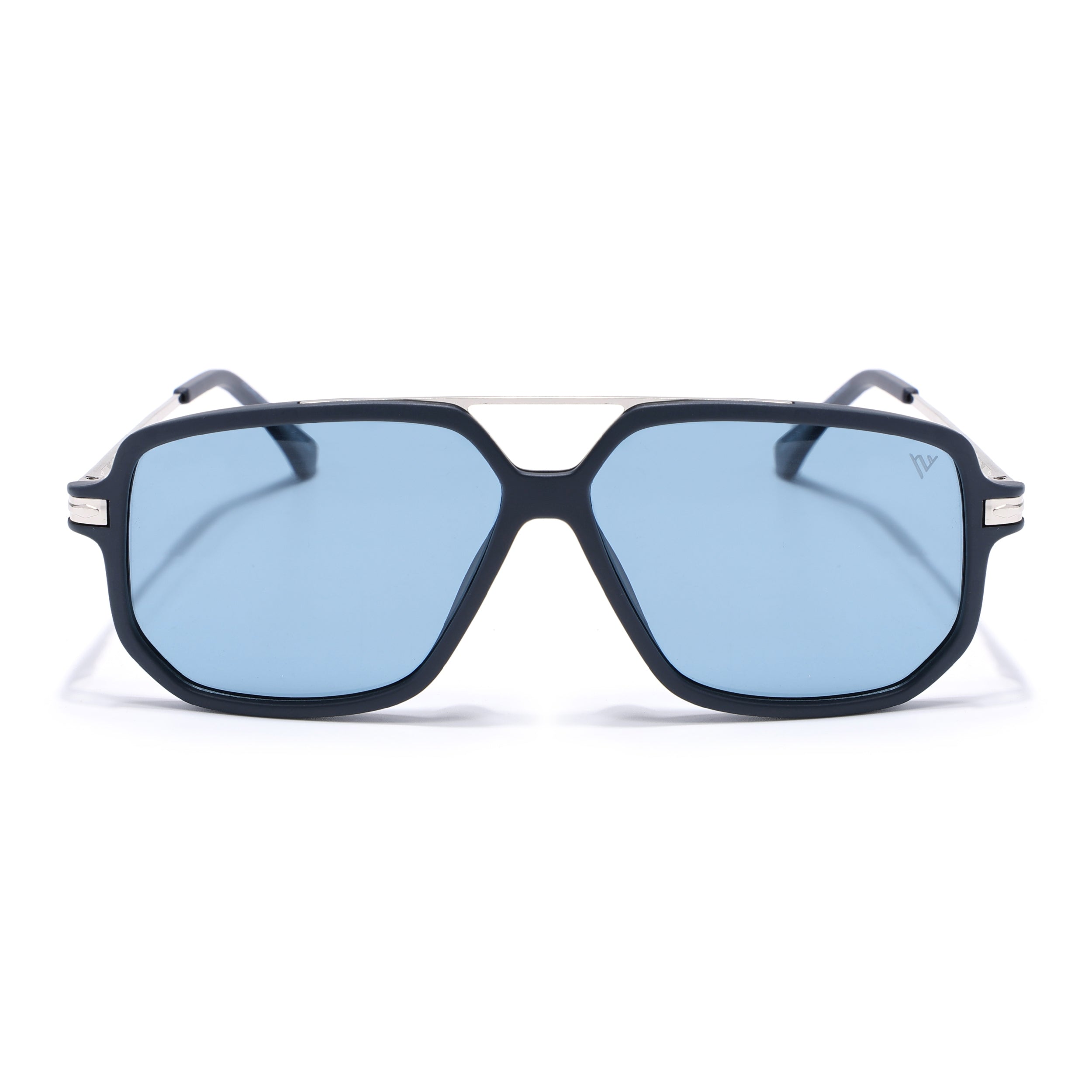 Wayfarer Polarized Sunglasses for Men & Women (Blue Lens | Navy Blue Frame - PMG5547)