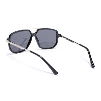 Wayfarer Polarized Sunglasses for Men & Women (Black Lens | Shine Black Frame - PMG5543)