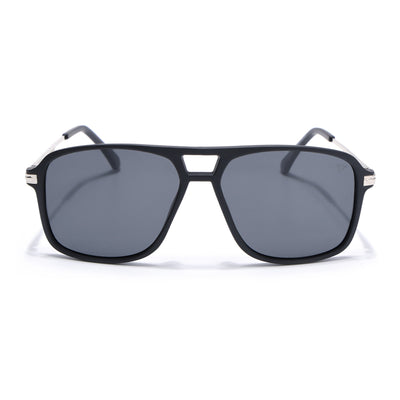 Wayfarer Polarized Sunglasses for Men & Women (Black Lens | Matt Black Frame - PMG5539)