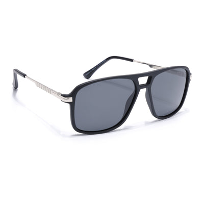 Wayfarer Polarized Sunglasses for Men & Women (Black Lens | Matt Black Frame - PMG5539)