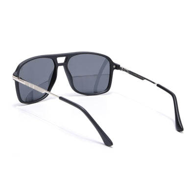 Wayfarer Polarized Sunglasses for Men & Women (Black Lens | Matt Black Frame - PMG5539)