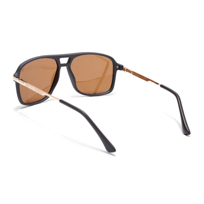 Wayfarer Polarized Sunglasses for Men & Women (Brown Lens | Dark Brown Frame - PMG5541)