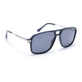 Wayfarer Polarized Sunglasses for Men & Women (Black Lens | Navy Blue Frame - PMG5542)