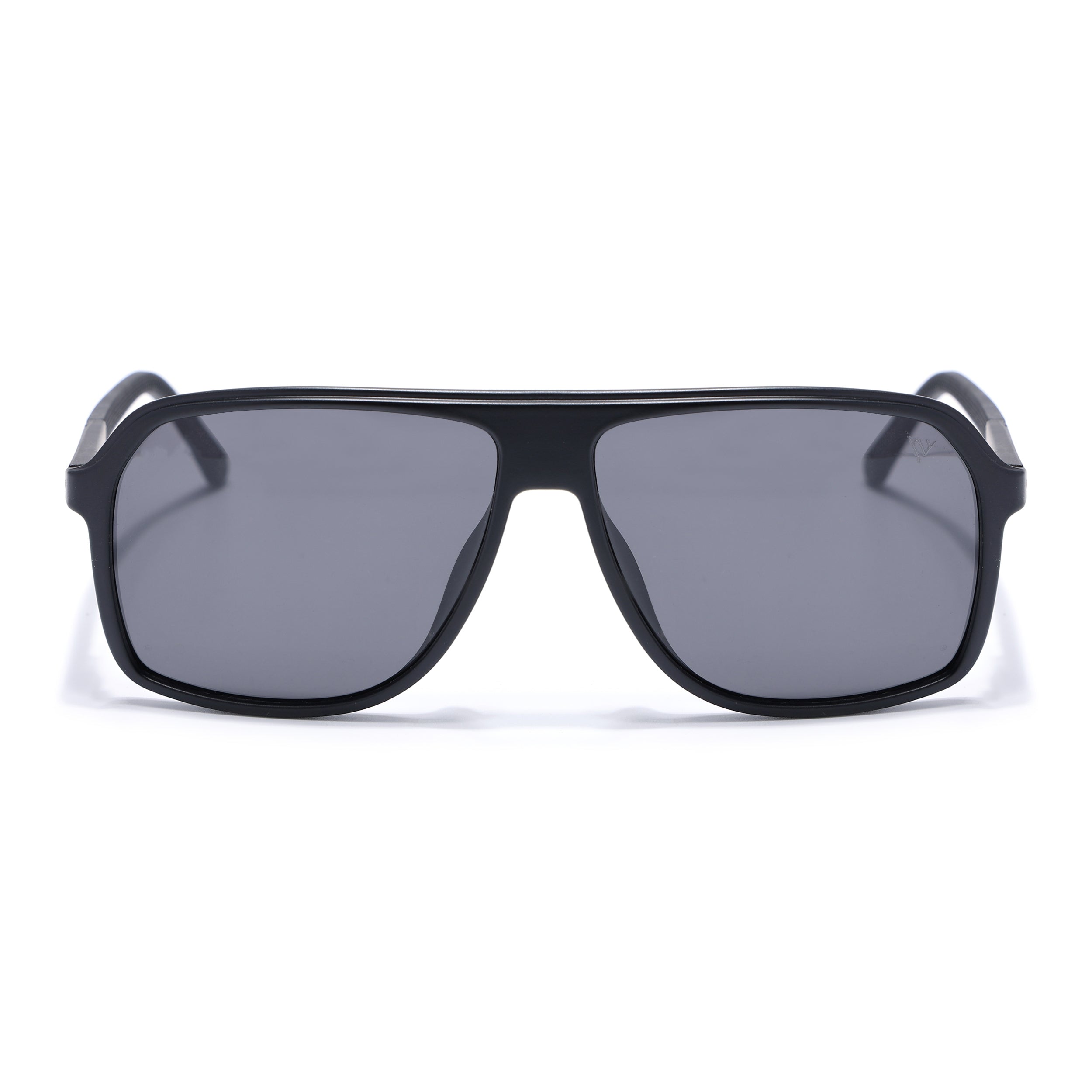 Wayfarer Polarized Sunglasses for Men & Women (Black Lens | Matt Black Frame - PMG5530)