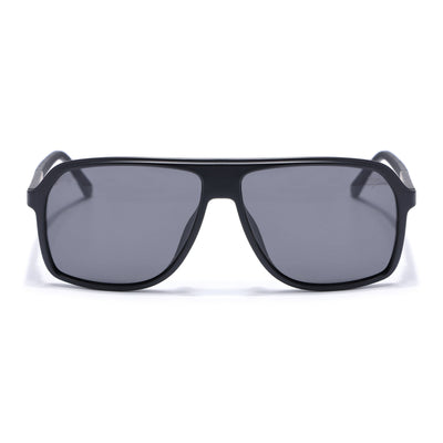 Wayfarer Polarized Sunglasses for Men & Women (Black Lens | Matt Black Frame - PMG5530)
