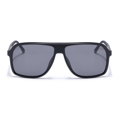 Wayfarer Polarized Sunglasses for Men & Women (Black Lens | Matt Black Frame - PMG5530)