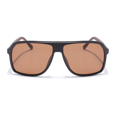 Wayfarer Polarized Sunglasses for Men & Women (Brown Lens | Dark Brown Frame - PMG5532)