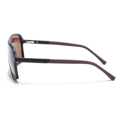 Wayfarer Polarized Sunglasses for Men & Women (Brown Lens | Dark Brown Frame - PMG5532)