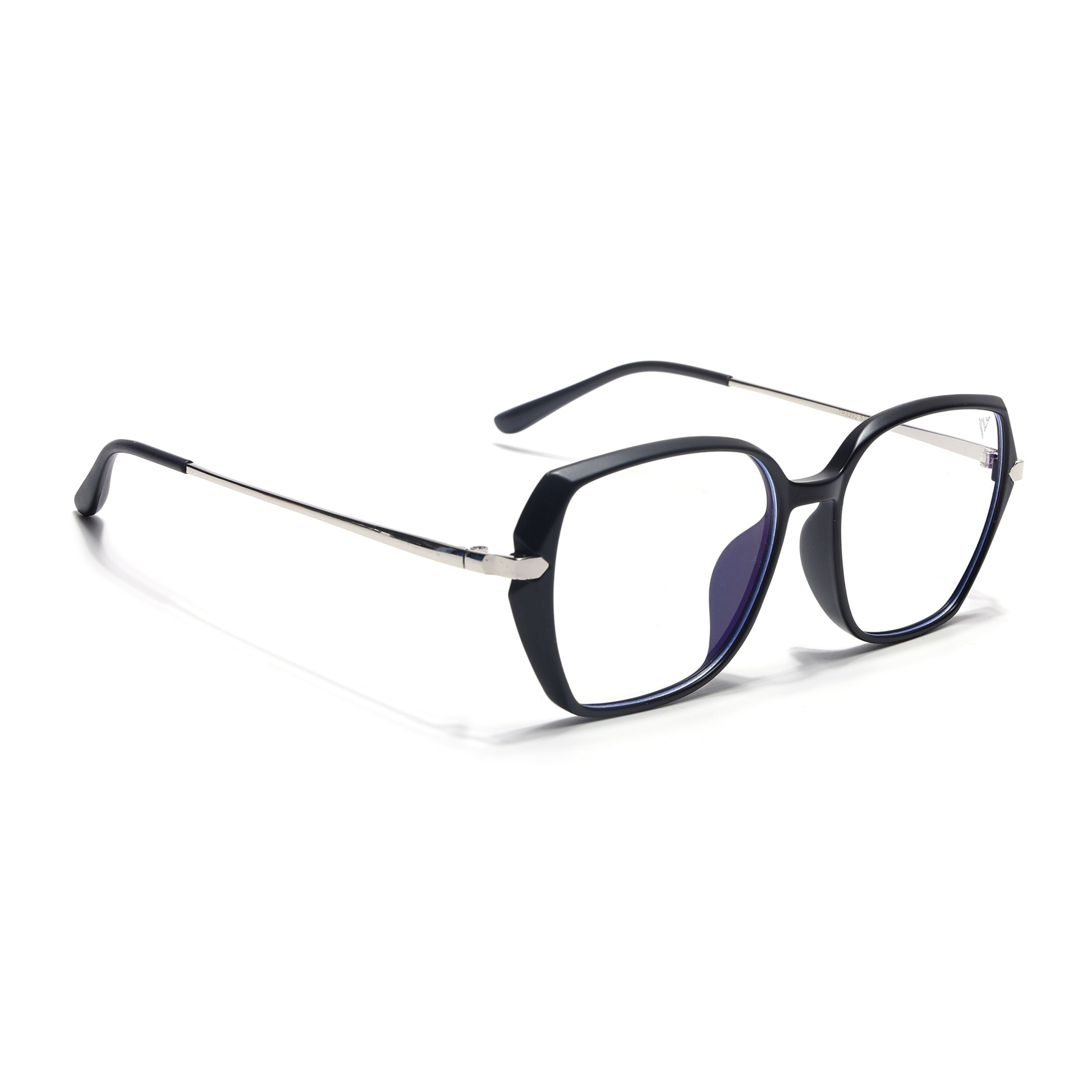 Voyage Glam Matt Black Square Eyeglasses for Men & Women (TR8292MG4862-C2)