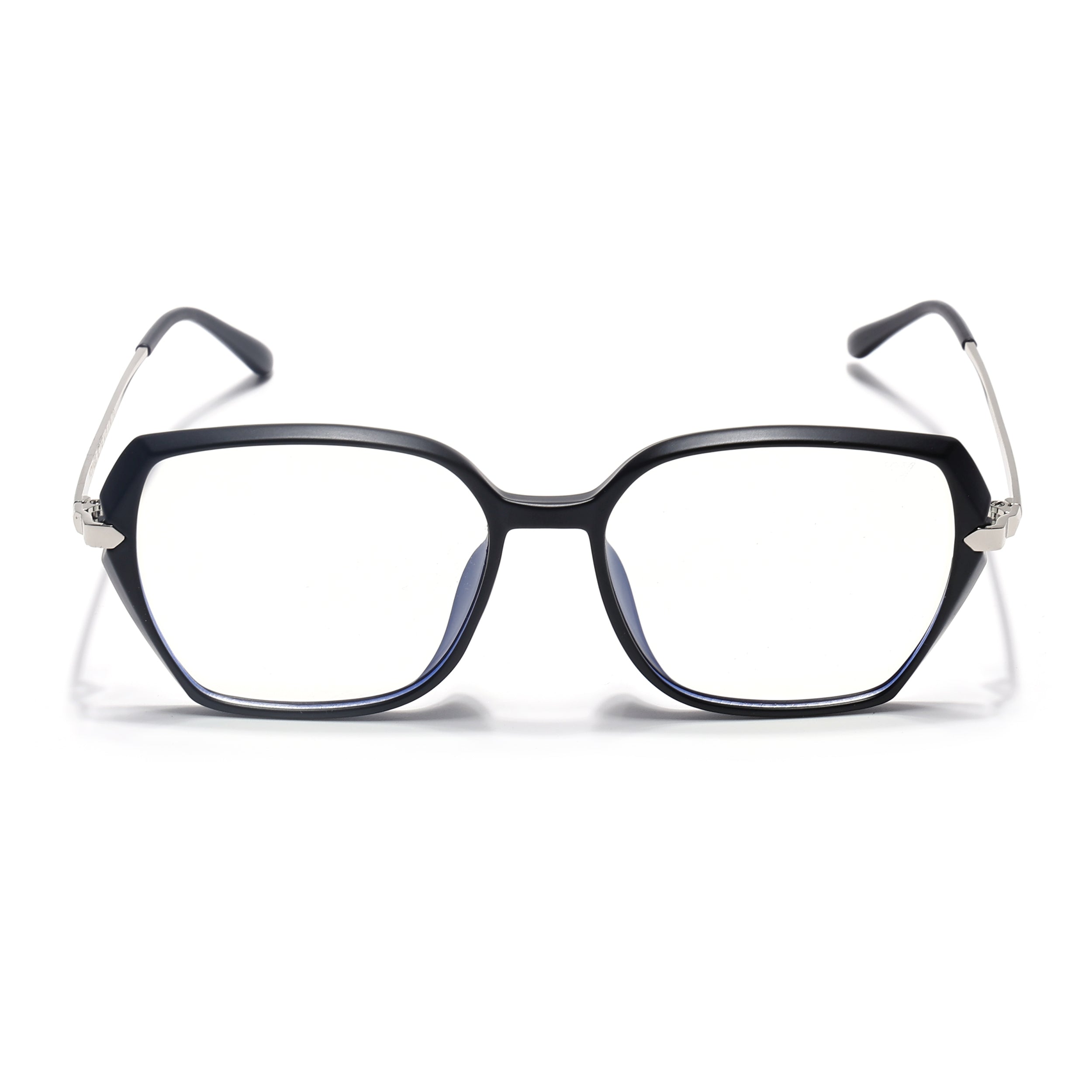 Voyage Glam Matt Black Square Eyeglasses for Men & Women (TR8292MG4862-C2)