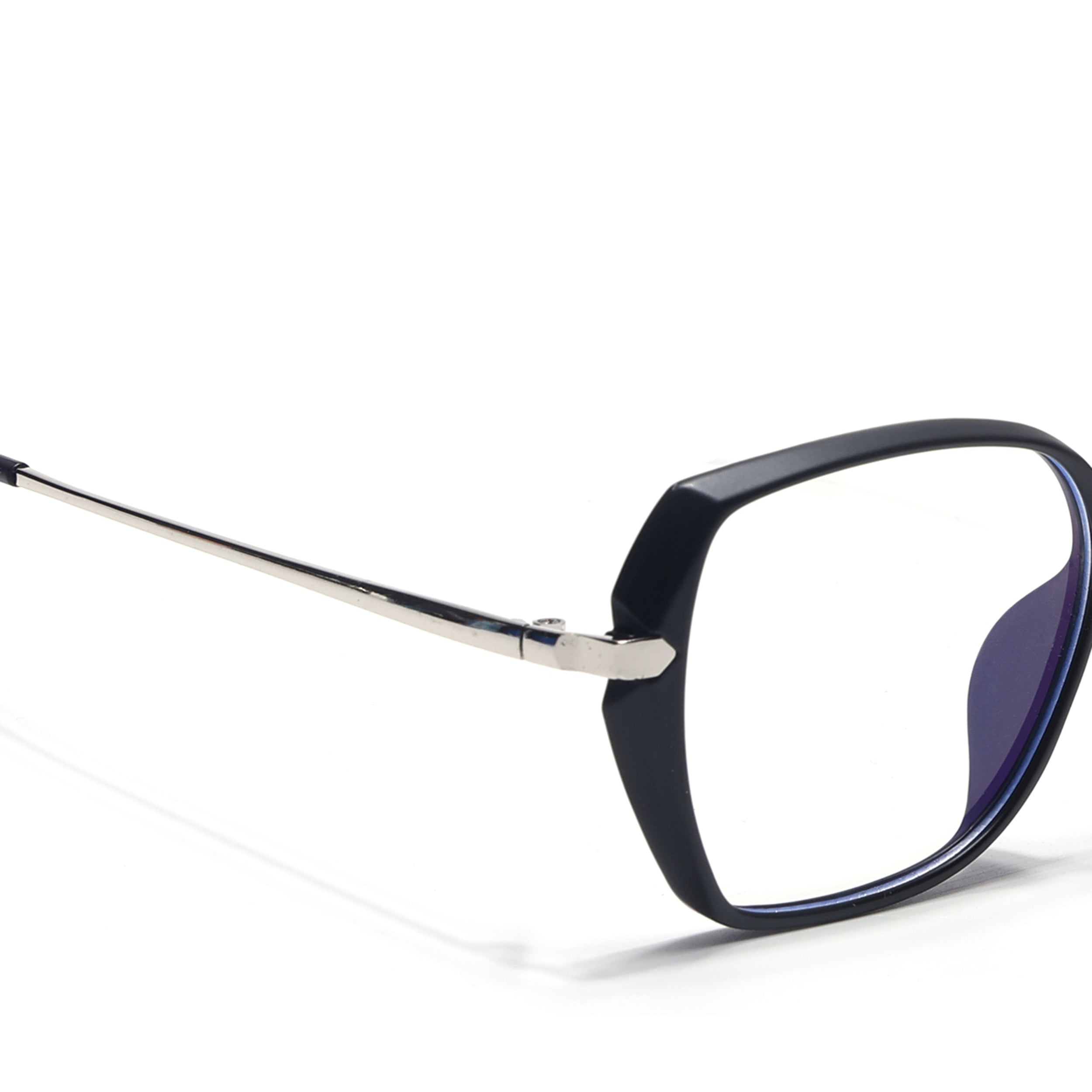 Voyage Glam Matt Black Square Eyeglasses for Men & Women (TR8292MG4862-C2)