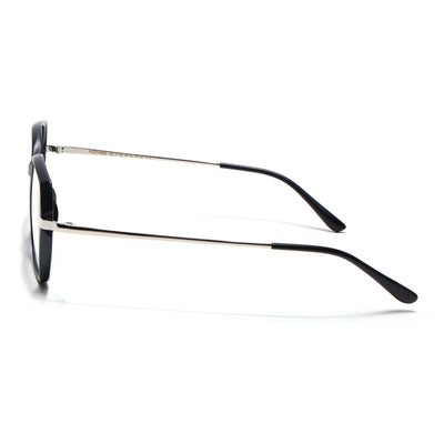Voyage Glam Matt Black Square Eyeglasses for Men & Women (TR8292MG4862-C2)