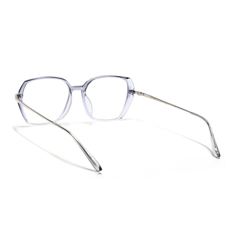 Voyage Glam Transparent Grey Square Eyeglasses for Men & Women (TR8292MG4863-C3)