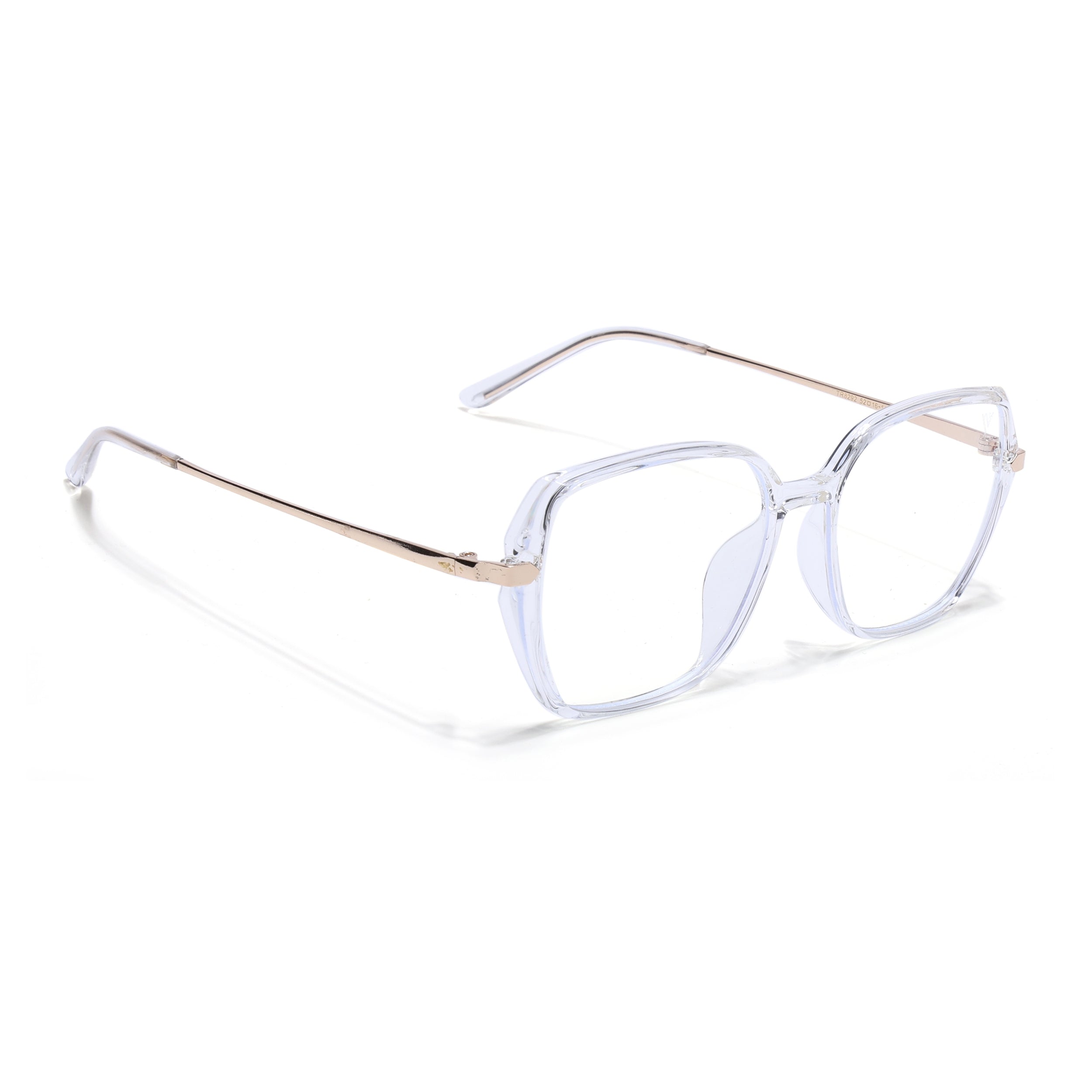 Voyage Glam Transparent Square Eyeglasses for Men & Women (TR8292MG4864-C4)