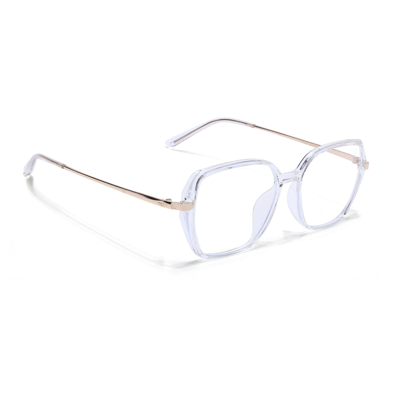 Voyage Glam Transparent Square Eyeglasses for Men & Women (TR8292MG4864-C4)