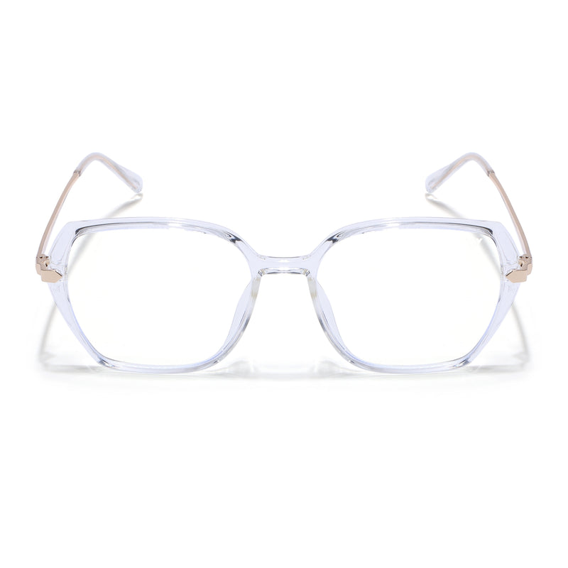 Voyage Glam Transparent Square Eyeglasses for Men & Women (TR8292MG4864-C4)
