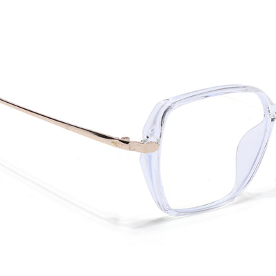 Voyage Glam Transparent Square Eyeglasses for Men & Women (TR8292MG4864-C4)