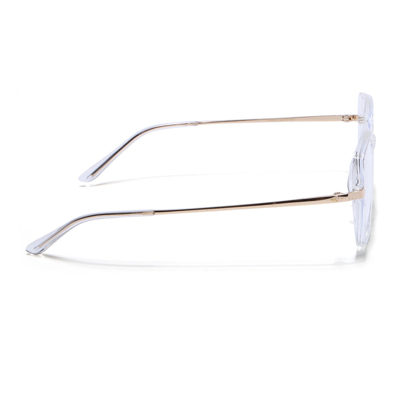 Voyage Glam Transparent Square Eyeglasses for Men & Women (TR8292MG4864-C4)