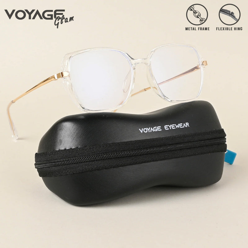 Voyage Glam Transparent Square Eyeglasses for Men & Women (TR8292MG4864-C4)