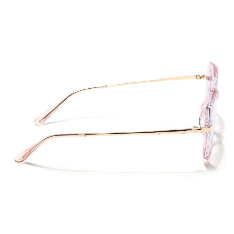 Voyage Glam Transparent Pink Square Eyeglasses for Women (TR8292MG4865-C5)