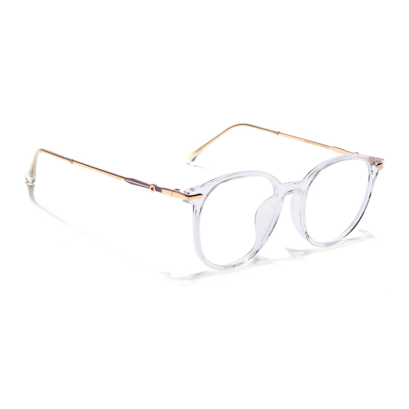 Voyage Glam Transparent Round Eyeglasses for Men & Women (TR8297MG4964-C2)
