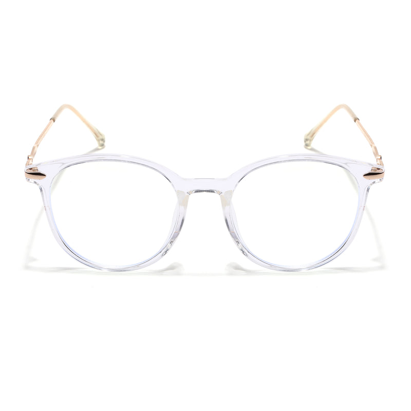 Voyage Glam Transparent Round Eyeglasses for Men & Women (TR8297MG4964-C2)
