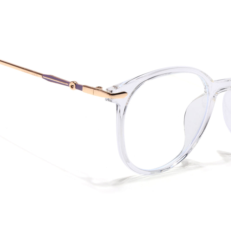 Voyage Glam Transparent Round Eyeglasses for Men & Women (TR8297MG4964-C2)