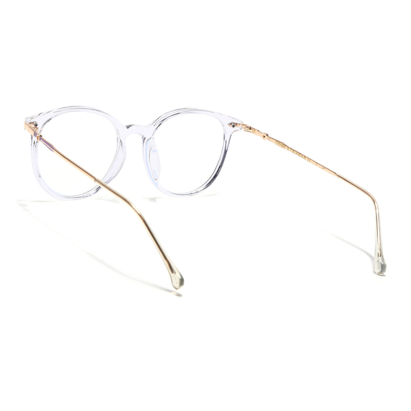 Voyage Glam Transparent Round Eyeglasses for Men & Women (TR8297MG4964-C2)