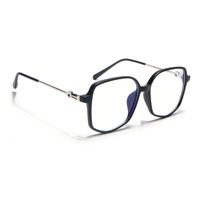 Voyage Glam Matt Black Square Eyeglasses for Men & Women (TR83012MG4829-C2)