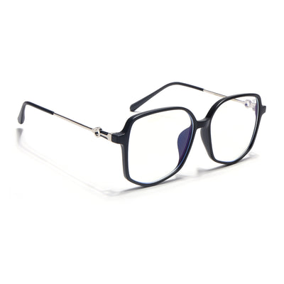 Voyage Glam Matt Black Square Eyeglasses for Men & Women (TR83012MG4829-C2)