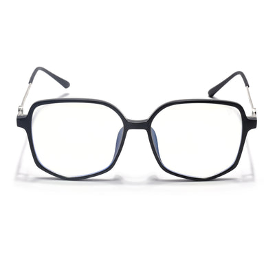 Voyage Glam Matt Black Square Eyeglasses for Men & Women (TR83012MG4829-C2)