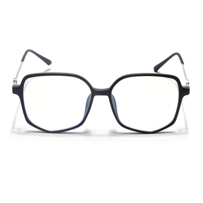 Voyage Glam Matt Black Square Eyeglasses for Men & Women (TR83012MG4829-C2)