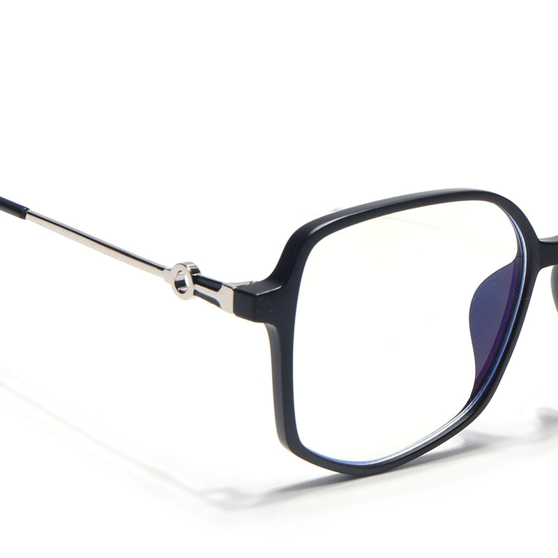 Voyage Glam Matt Black Square Eyeglasses for Men & Women (TR83012MG4829-C2)