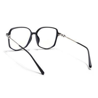 Voyage Glam Matt Black Square Eyeglasses for Men & Women (TR83012MG4829-C2)