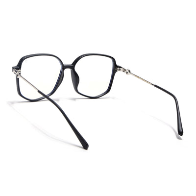 Voyage Glam Matt Black Square Eyeglasses for Men & Women (TR83012MG4829-C2)