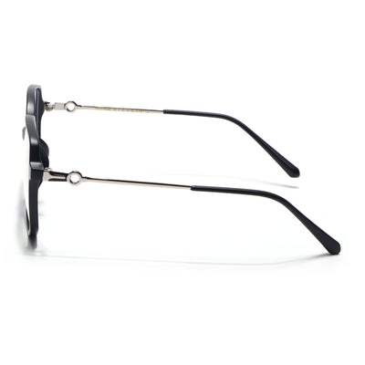 Voyage Glam Matt Black Square Eyeglasses for Men & Women (TR83012MG4829-C2)