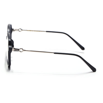 Voyage Glam Matt Black Square Eyeglasses for Men & Women (TR83012MG4829-C2)