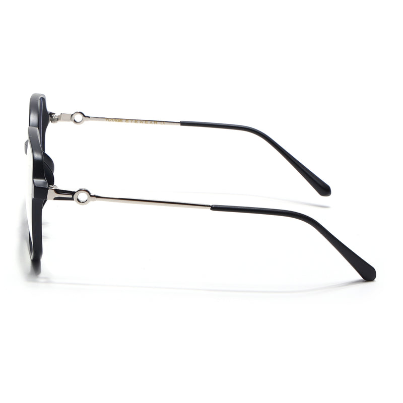 Voyage Glam Matt Black Square Eyeglasses for Men & Women (TR83012MG4829-C2)