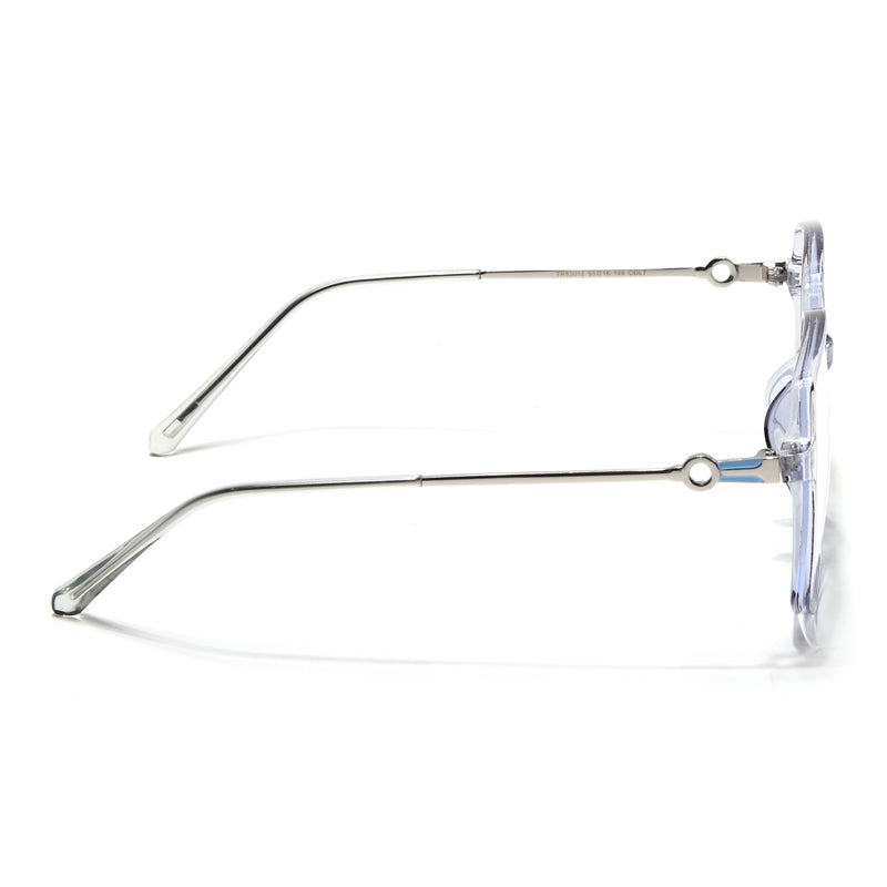 Voyage Glam Transparent Grey Square Eyeglasses for Men & Women (TR83012MG4830-C3)