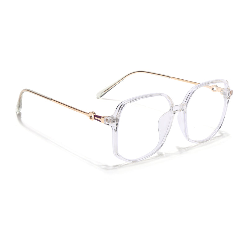 Voyage Glam Transparent Square Eyeglasses for Men & Women (TR83012MG4831-C4)