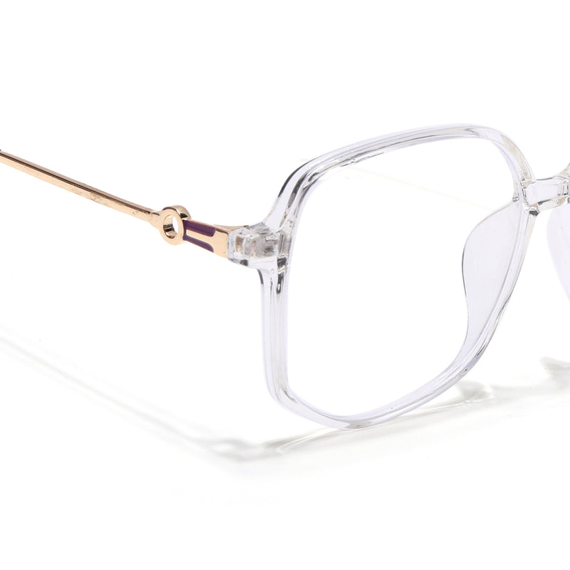 Voyage Glam Transparent Square Eyeglasses for Men & Women (TR83012MG4831-C4)