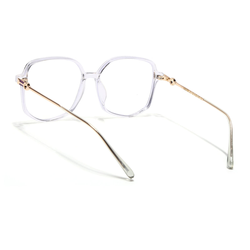Voyage Glam Transparent Square Eyeglasses for Men & Women (TR83012MG4831-C4)