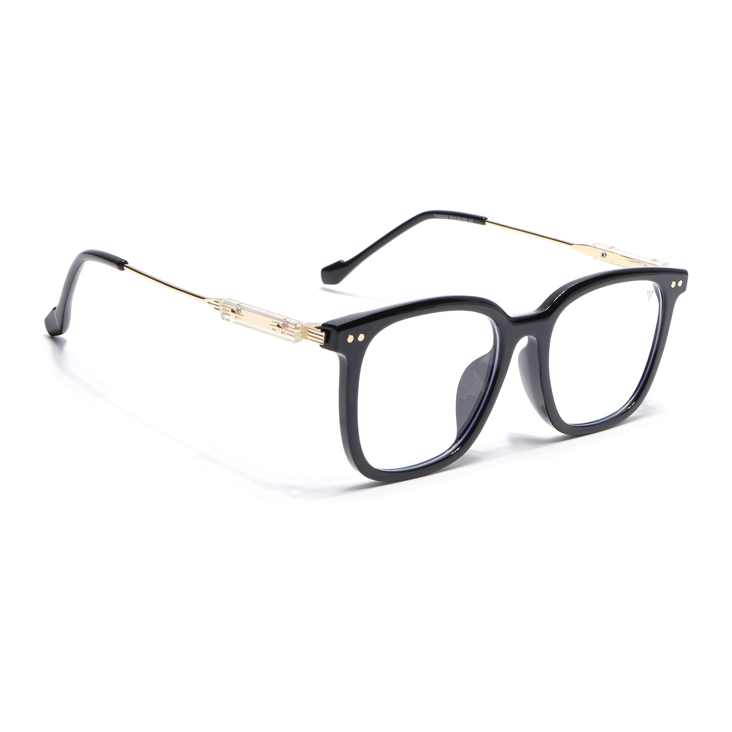 Voyage Black Square Eyeglasses for Men & Women (TR83022MG3861-C1)