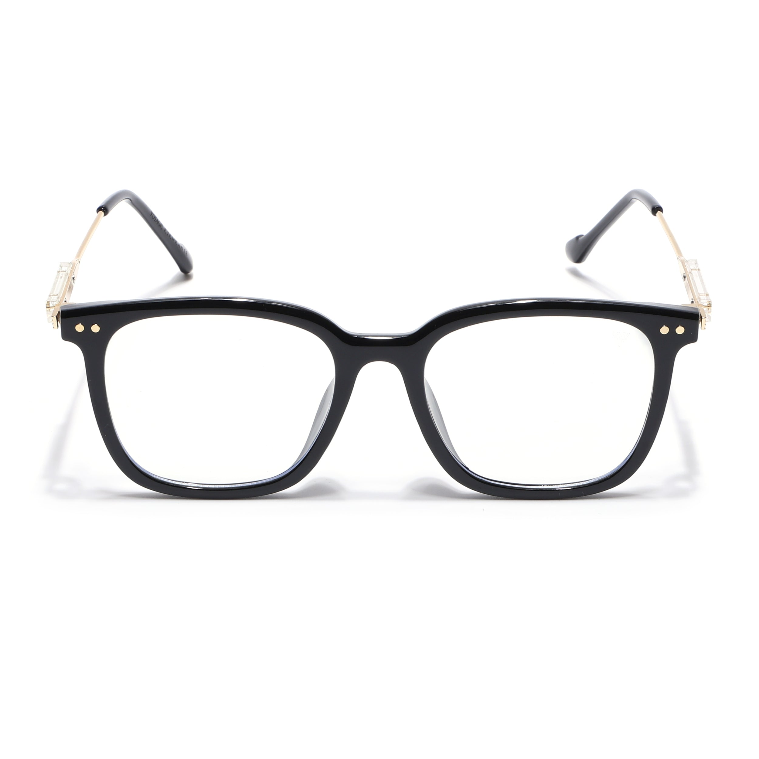 Voyage Black Square Eyeglasses for Men & Women (TR83022MG3861-C1)
