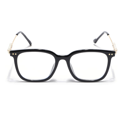 Voyage Black Square Eyeglasses for Men & Women (TR83022MG3861-C1)